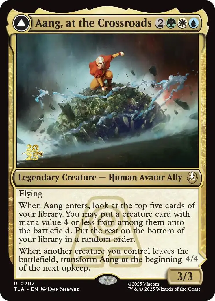 Aang, At The Crossroads [Avatar: The Last Airbender Prerelease Cards] 1