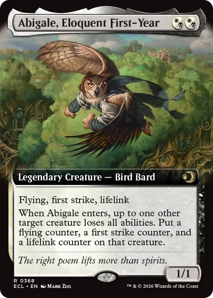 Abigale, Eloquent First-Year (Extended Art) [Lorwyn Eclipsed] 1