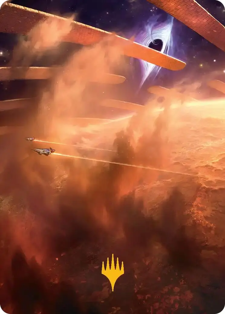 Adagia, Windswept Bastion Art Card (Gold-Stamped Planeswalker Symbol) [Edge Of Eternities Art Series] 1