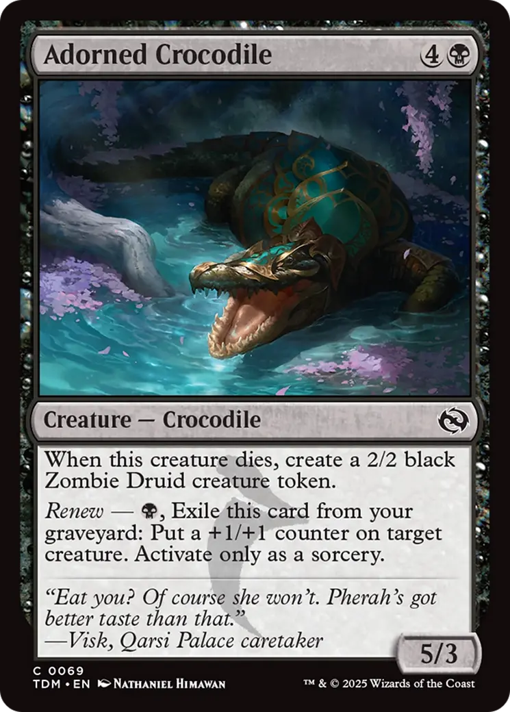 Adorned Crocodile [Tarkir: Dragonstorm] 1