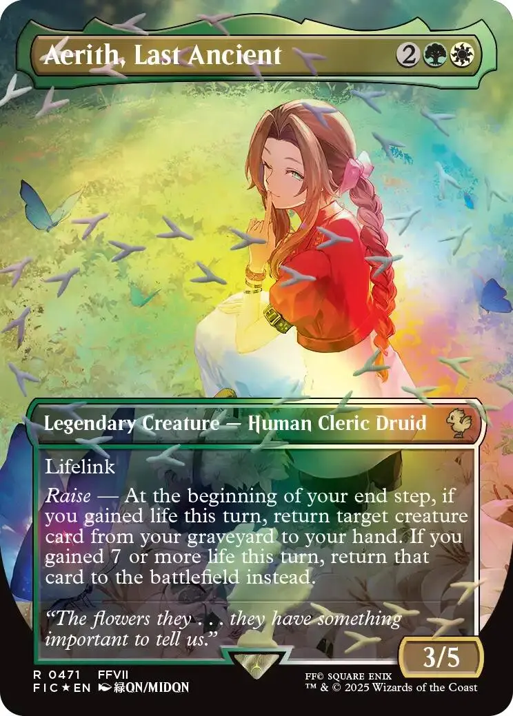 Aerith, Last Ancient (Borderless) (Chocobo Track Foil) [Final Fantasy Commander] 1