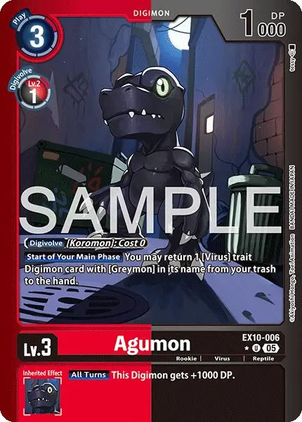 Agumon [Ex10-006] (Limited Foil) [Sinister Order] 1
