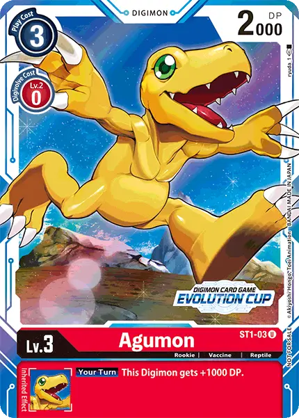 Agumon [St1-03] (Evolution Cup) [Starter Deck: Gaia Red Promos] 1