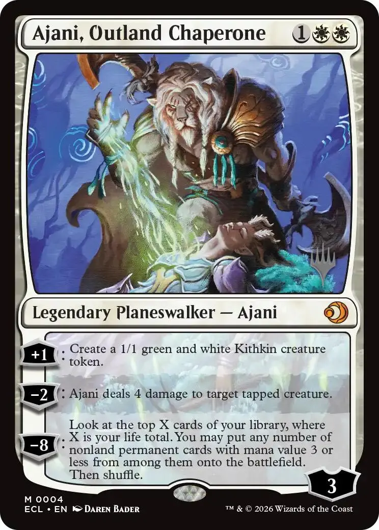Ajani, Outland Chaperone [Lorwyn Eclipsed Promos] 1