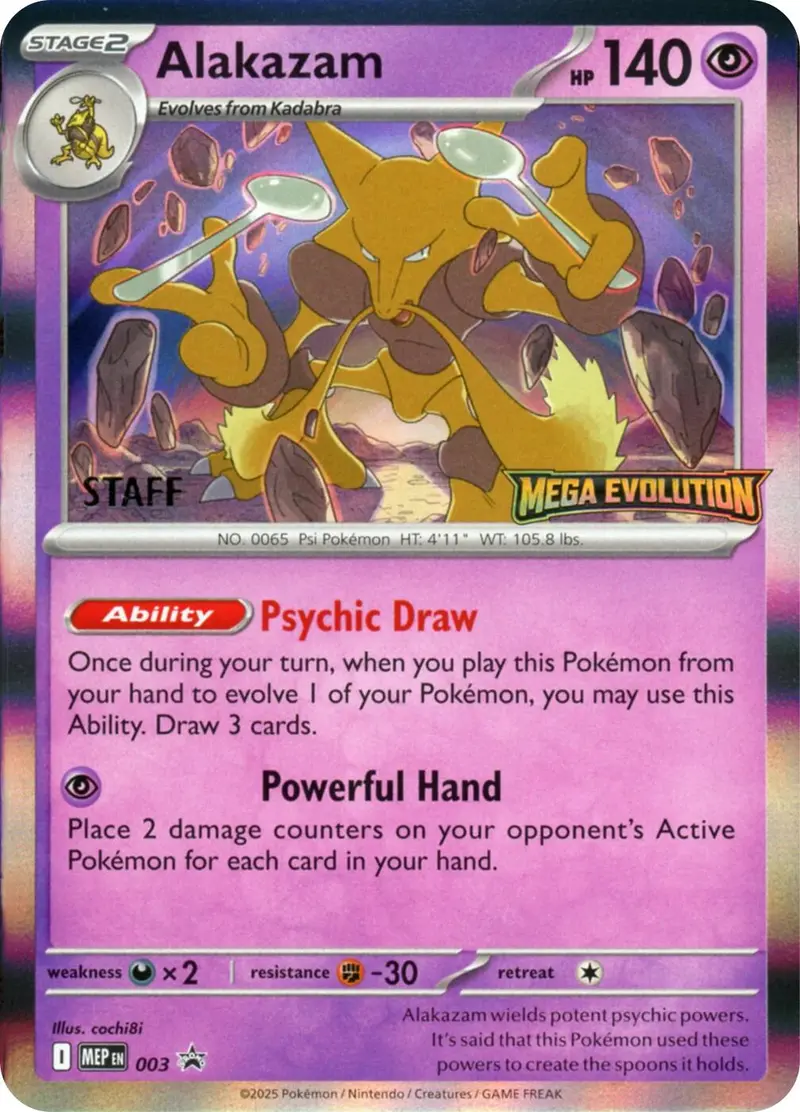 Alakazam (003) (Staff) [Mega Evolutions Promo] 1