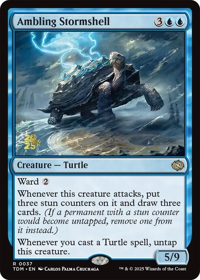 Ambling Stormshell [Tarkir: Dragonstorm Prerelease Cards] 1