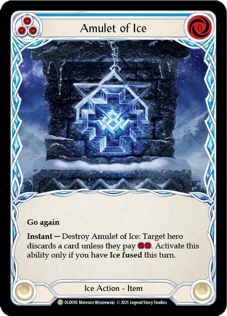 Amulet Of Ice (Blue) [Old018] (Tales Of Aria Oldhim Blitz Deck)  1St Edition Normal 1