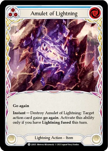 Amulet Of Lightning (Blue) [Lxi021] (Tales Of Aria Lexi Blitz Deck)  1St Edition Normal 1