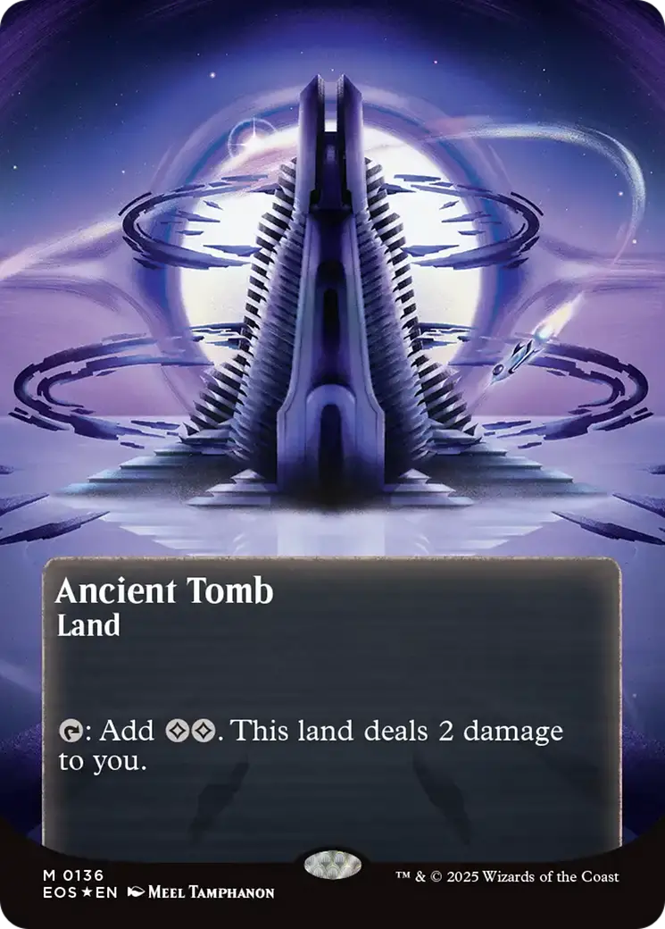 Ancient Tomb (0136) (Borderless) (Galaxy Foil) [Edge Of Eternities: Stellar Sights] 1