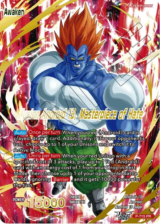 Android 13 // Fusion Android 13, Masterpiece Of Hate (Gold-Stamped) (P-715) [Promotion Cards] 1