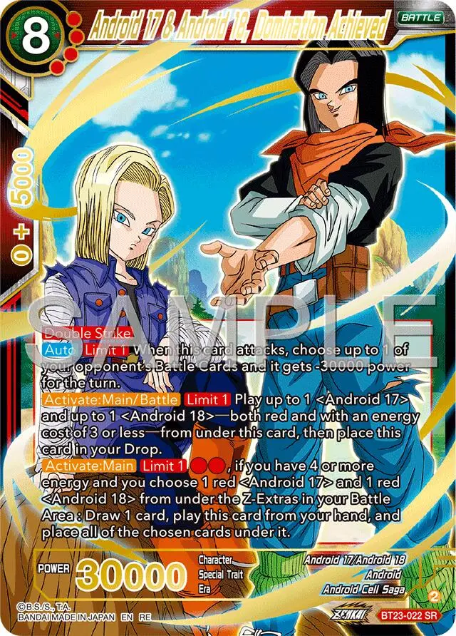 Android 17 & Android 18, Domination Achieved (Reprint) (Bt23-022) [Premium Anniversary Box 2025] 1