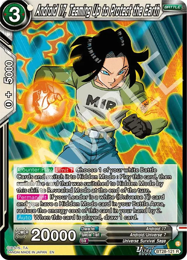 Android 17, Teaming Up To Protect The Earth (Bt28-121) [Prismatic Clash] 1