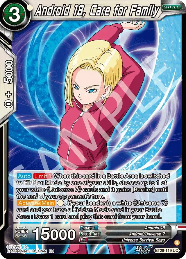 Android 18, Care For Family (Bt28-119) [Prismatic Clash] 1