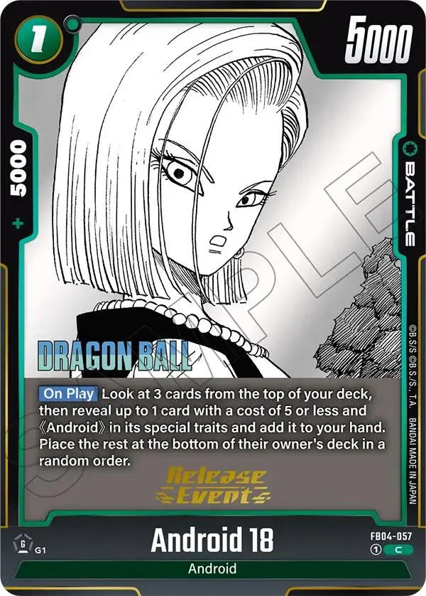 Android 18 [Manga Booster 02 Release Event Cards] 1