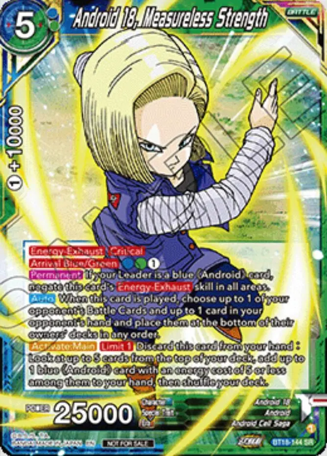 Android 18, Measureless Strength (Ultra-Bout Series Tournament Pack Vol.1) (Bt18-144) [Tournament Promotion Cards] 1