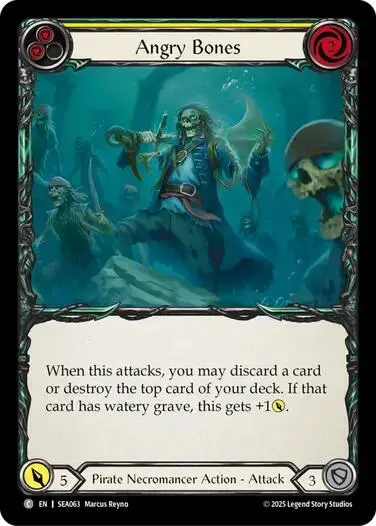 Angry Bones (Yellow) [Sea063] (High Seas)  Rainbow Foil 1