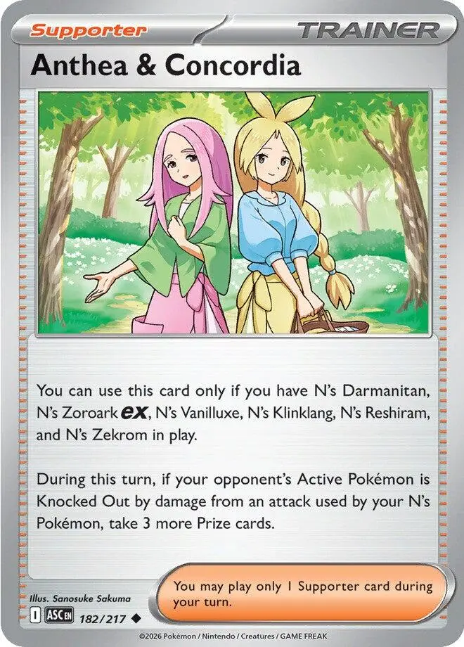 Anthea & Concordia (182/217) (Reverse Holo) [Mega Evolution: Ascended Heroes] 1