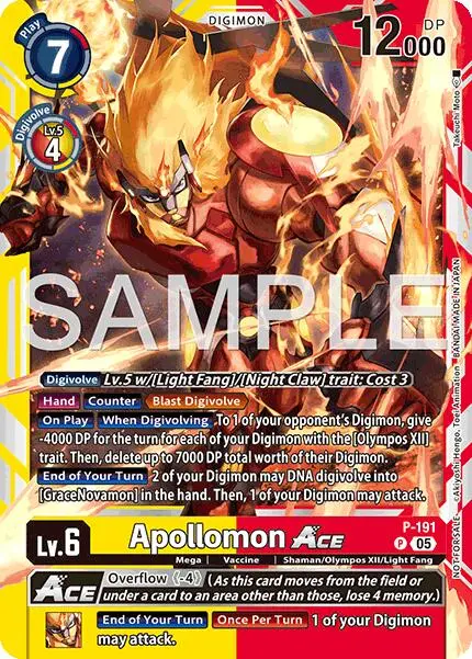 Apollomon Ace [P-191] (Store Tournament 2025 Vol.3 Participation Pack) [Promotion Cards] 1