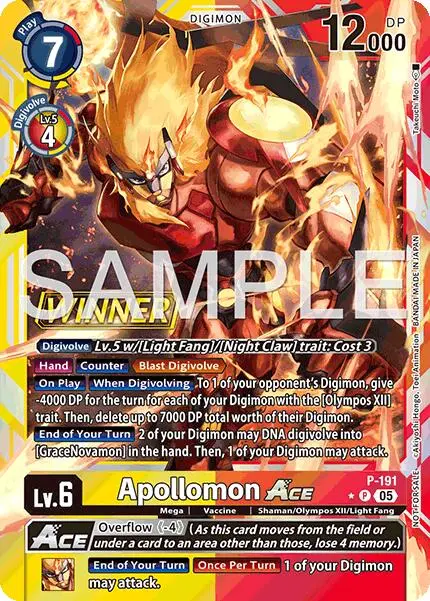 Apollomon Ace [P-191] (Store Tournament 2025 Vol.3 Winner Pack) [Promotion Cards] 1