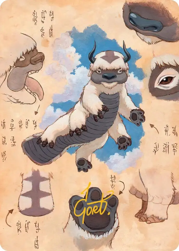 Appa, Steadfast Guardian Art Card (Gold-Stamped Signature) [Avatar: The Last Airbender Art Series] 1
