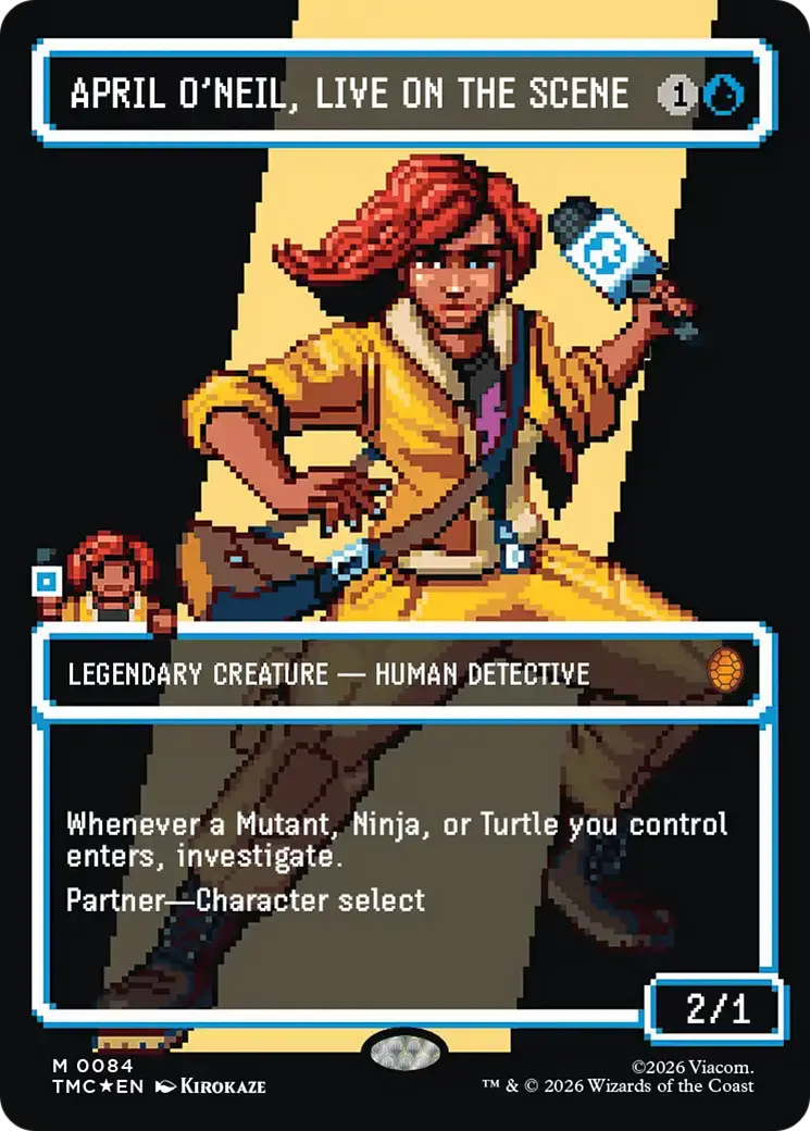 April O'neil, Live On The Scene (Borderless) (Surge Foil) [Teenage Mutant Ninja Turtles Commander] 1