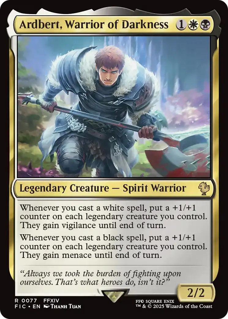 Ardbert, Warrior Of Darkness [Final Fantasy Commander] 1