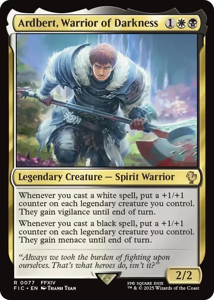 Ardbert, Warrior Of Darkness (Surge Foil) [Final Fantasy Commander] 1