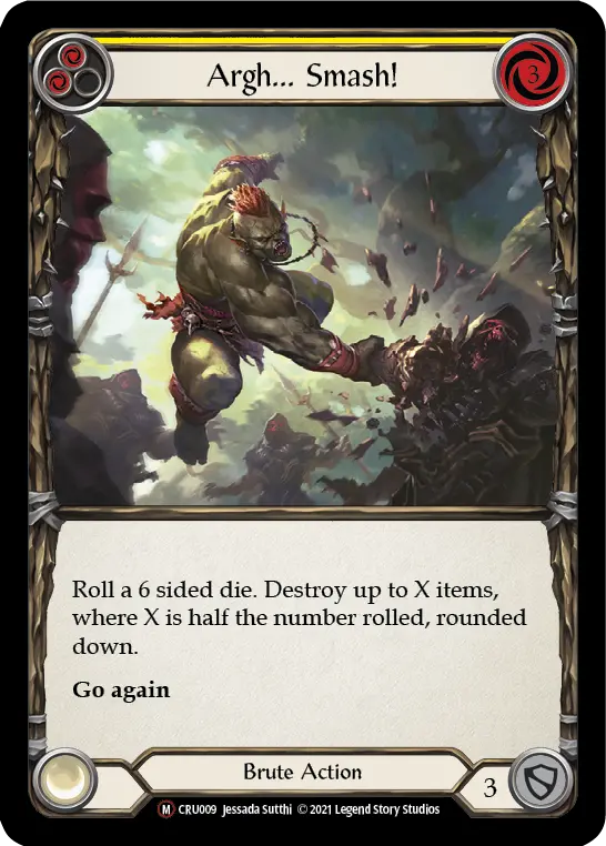 Argh... Smash! (Rainbow Foil) [Cru009-Rf] Unlimited Rainbow Foil 1
