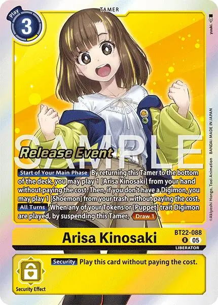 Arisa Kinosaki [Bt22-088] [Cyber Eden Release Event Cards] 1