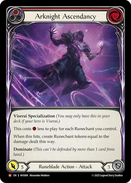 Arknight Ascendancy (Red) [Avs008] (Armory Deck: Legends Viserai) 1