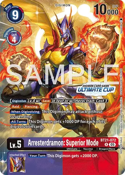 Arresterdramon: Superior Mode [Bt21-072] (Ultimate Cup 25-26 Season 2) [World Convergence] 1