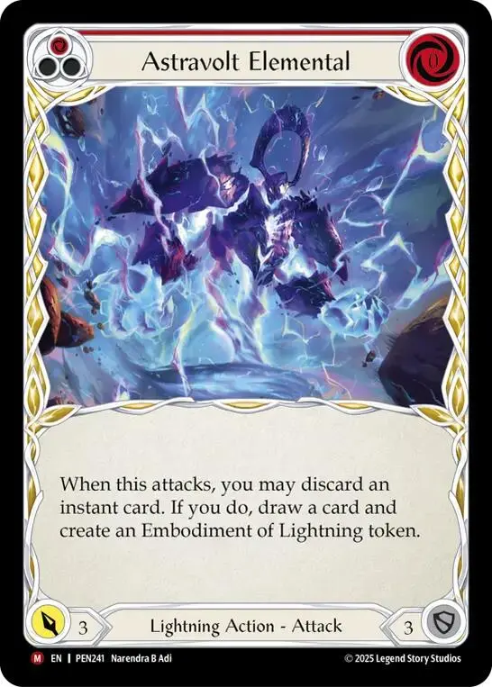 Astravolt Elemental (Red) [Pen241] (Compendium Of Rathe) 1