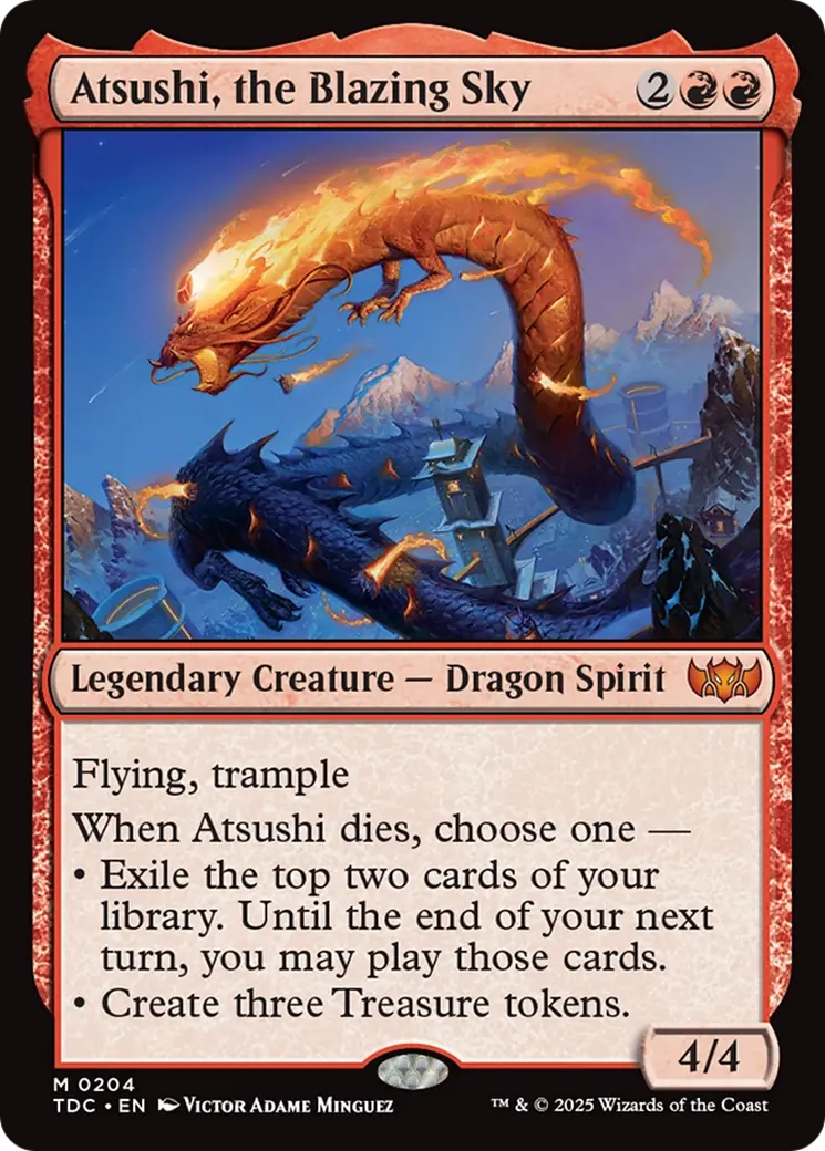 Atsushi, The Blazing Sky [Tarkir: Dragonstorm Commander] 1