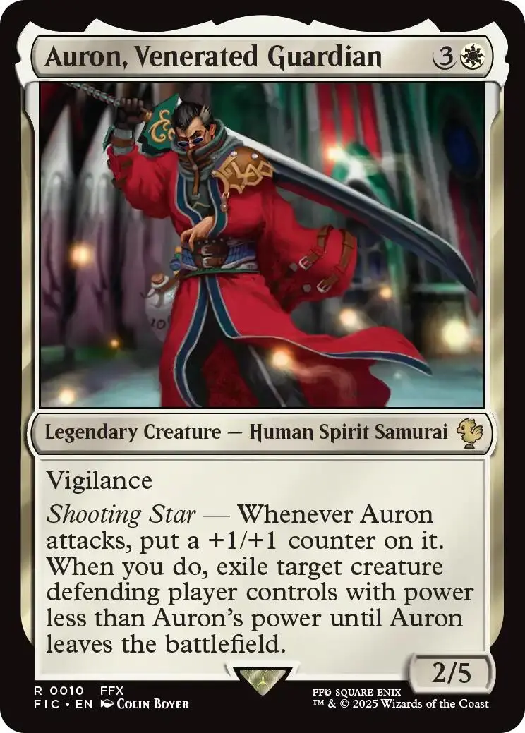 Auron, Venerated Guardian (Surge Foil) [Final Fantasy Commander] 1