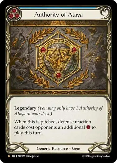 Authority Of Ataya (Cold Foil) [Sup000] (Super Slam)  Cold Foil 1