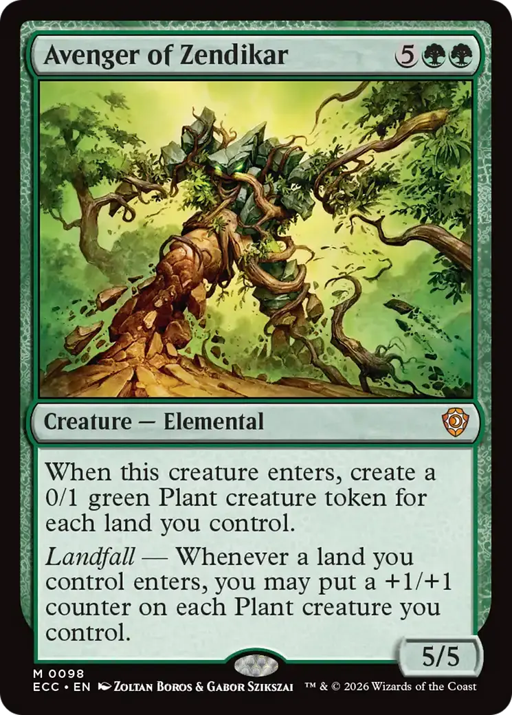 Avenger Of Zendikar [Lorwyn Eclipsed Commander] 1