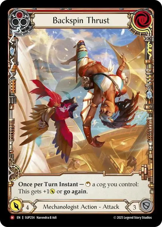 Backspin Thrust (Extended Art) [Sup254] (Super Slam)  Cold Foil 1