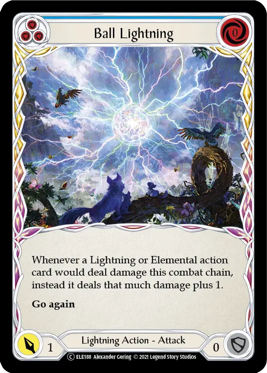 Ball Lightning (Blue) [U-Ele188] Unlimited Rainbow Foil 1