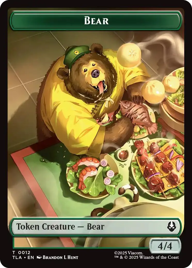 Bear // Food (0020) Double-Sided Token [Avatar: The Last Airbender Tokens] 1
