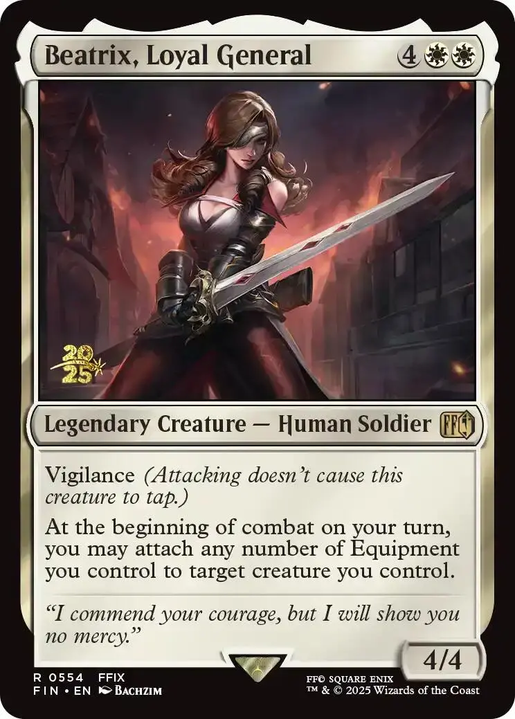 Beatrix, Loyal General [Final Fantasy Prerelease Promo] 1