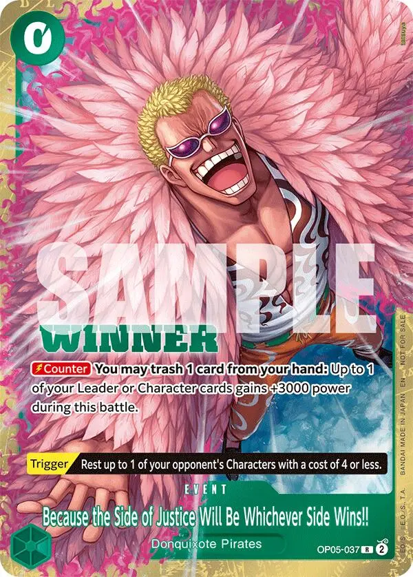Because The Side Of Justice Will Be Whichever Side Wins!! (Winner Pack 2025 Vol. 4) [One Piece Promotion Cards] 1