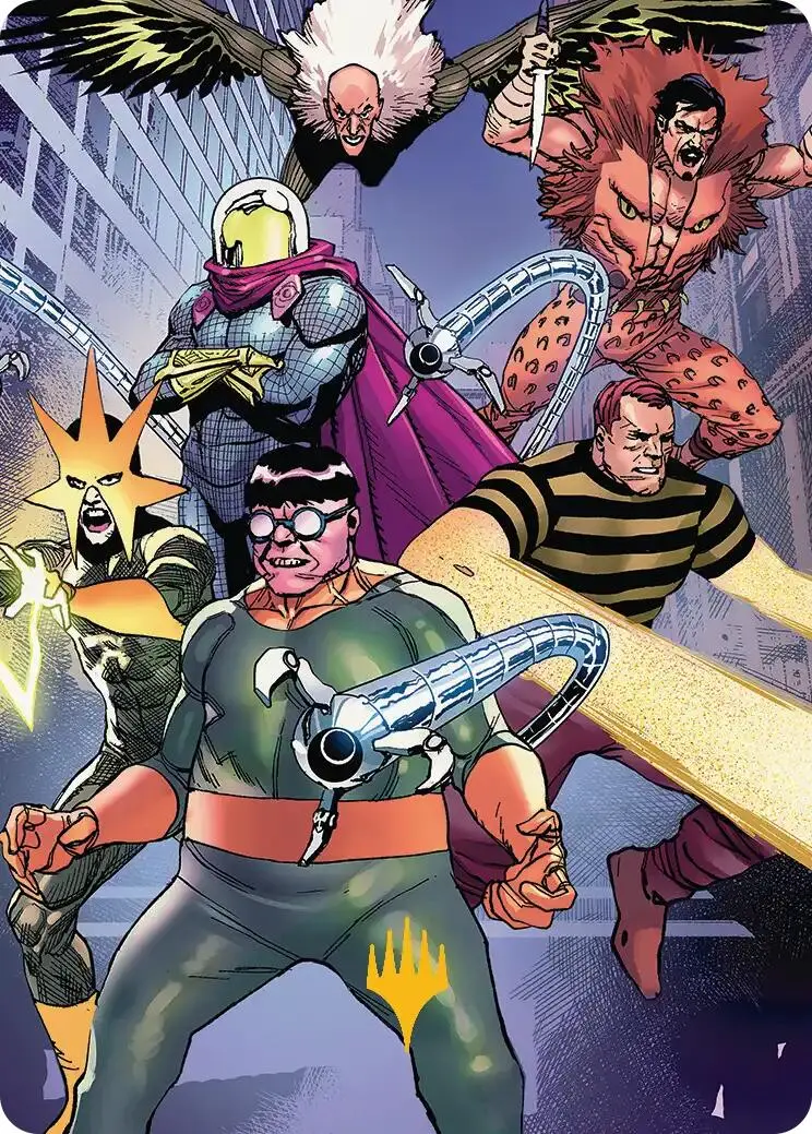 Behold The Sinister Six! Art Card (45/54) (Gold-Stamped Planeswalker Symbol) [Marvel's Spider-Man Art Series] 1