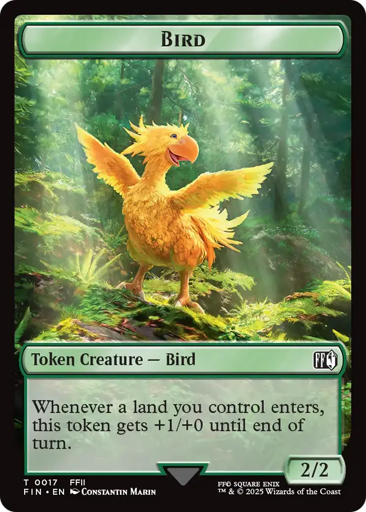 Bird (0017) // Wizard (0015) Double-Sided Token [Final Fantasy Tokens] 1