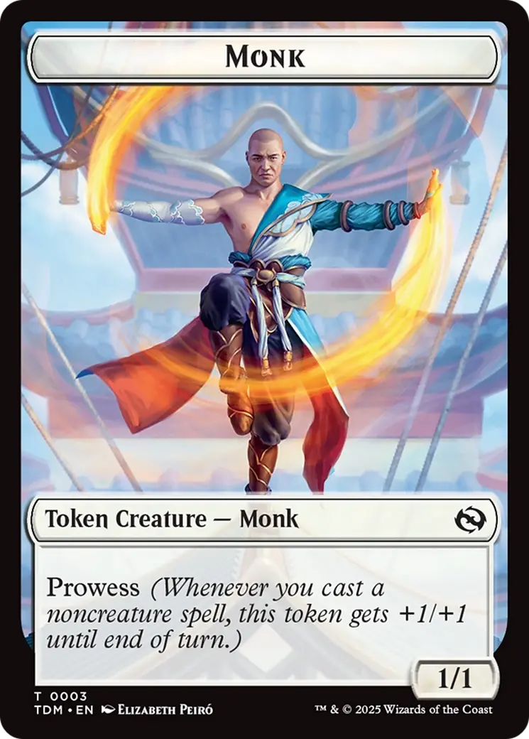 Bird // Monk Double-Sided Token [Tarkir: Dragonstorm Tokens] 1