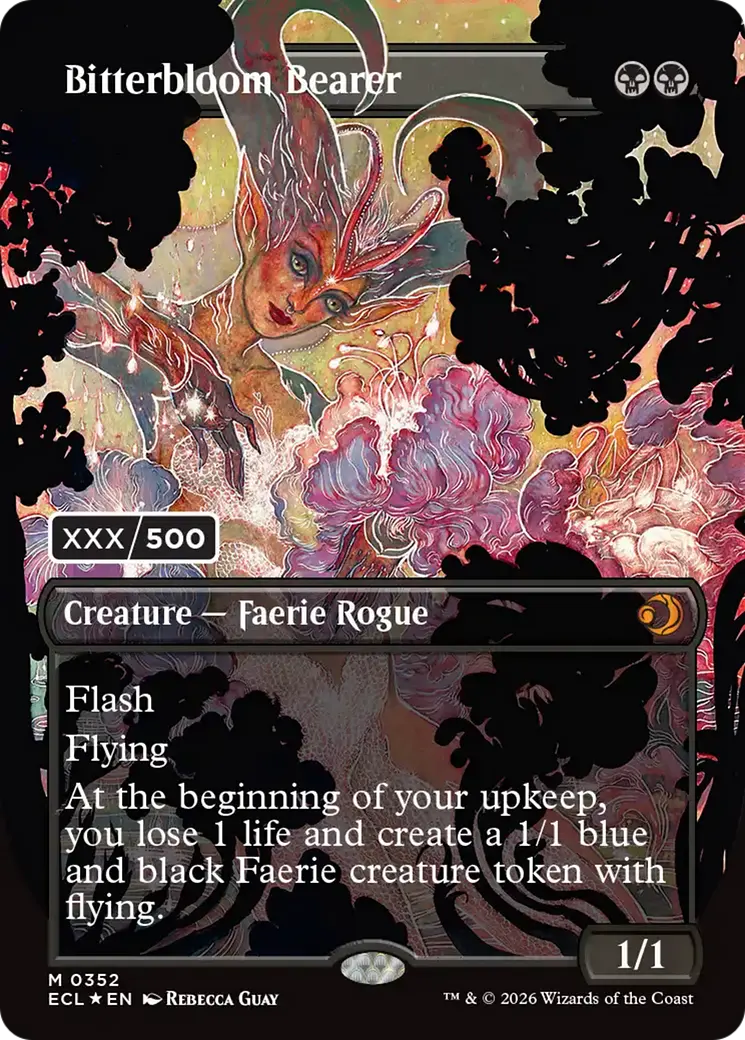 Bitterbloom Bearer (Borderless) (Serial Numbered) [Lorwyn Eclipsed Promos] 1