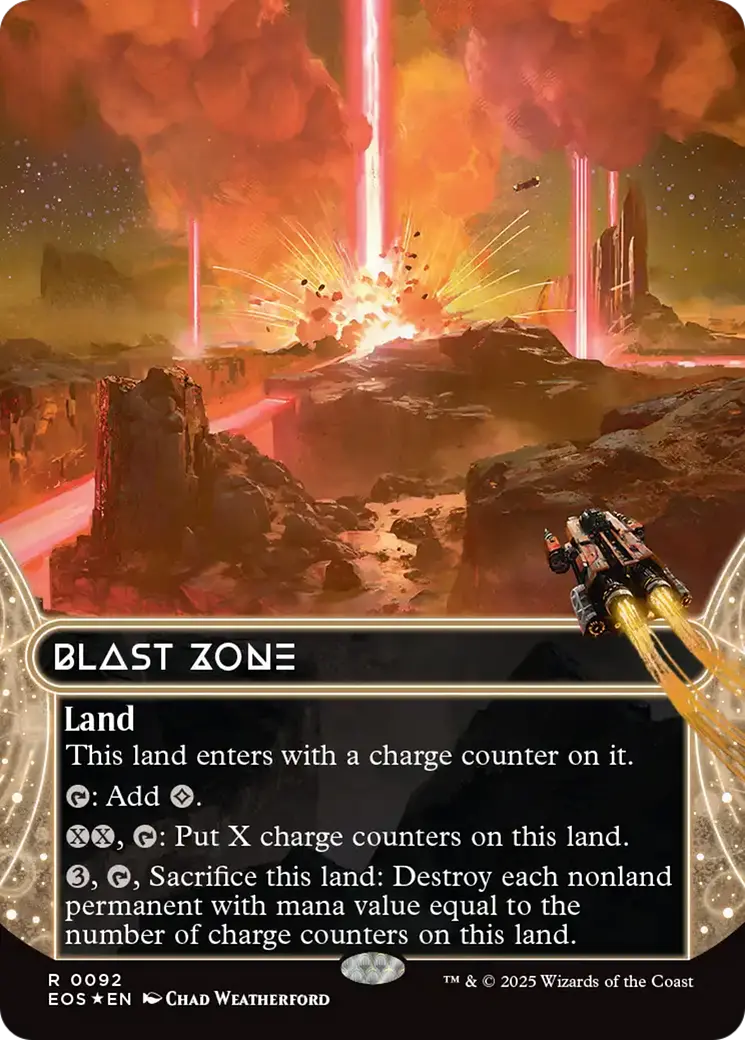 Blast Zone (0092) (Borderless) (Fracture Foil) [Edge Of Eternities: Stellar Sights] 1