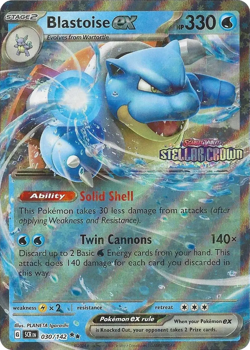 Blastoise Ex (030/142) (Stellar Crown Stamp) [Miscellaneous Cards] 1