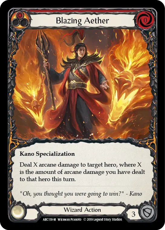 Blazing Aether [Arc118-M] 1St Edition Rainbow Foil 1