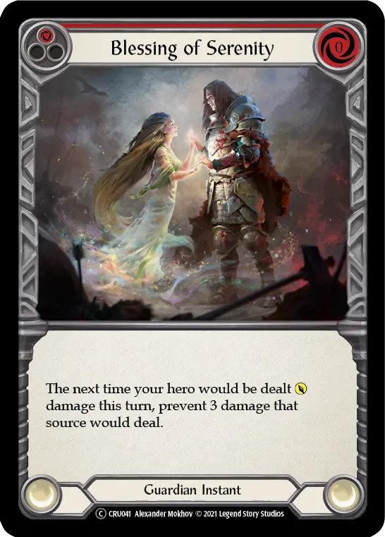 Blessing Of Serenity (Red) (Rainbow Foil) [Cru041-Rf] Unlimited Rainbow Foil 1