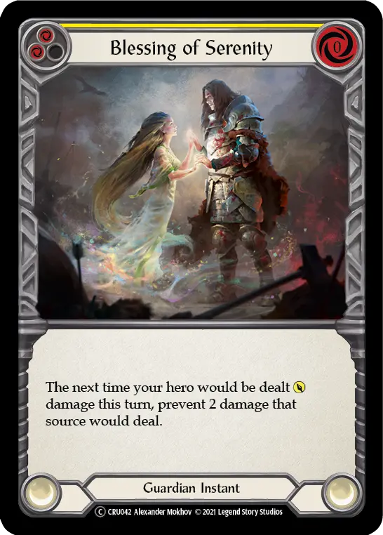 Blessing Of Serenity (Yellow) (Rainbow Foil) [Cru042-Rf] Unlimited Rainbow Foil 1
